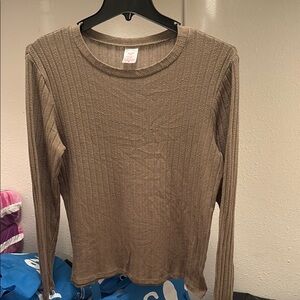 Women's Ribbed Tan Top